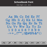 Schoolbook Fonts Embroidery Files 2 sizes