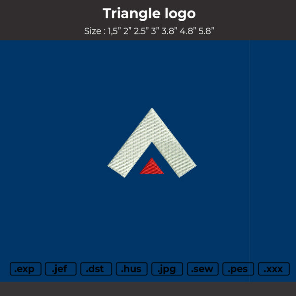 Triangle logo embroidery