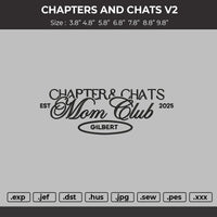 Chapter and chats V2 Embroidery File