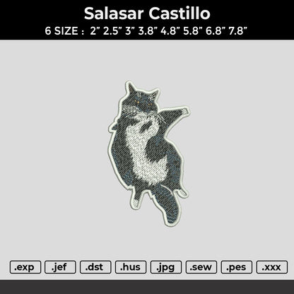 Cat Patch Embroidery design File 6 sizes