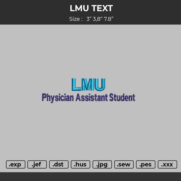 LMU  Embroidery File