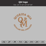 Qmtext Embroidery File 6 sizes