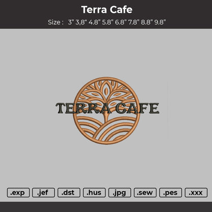 Terra Cafe Embroidery fIle Design