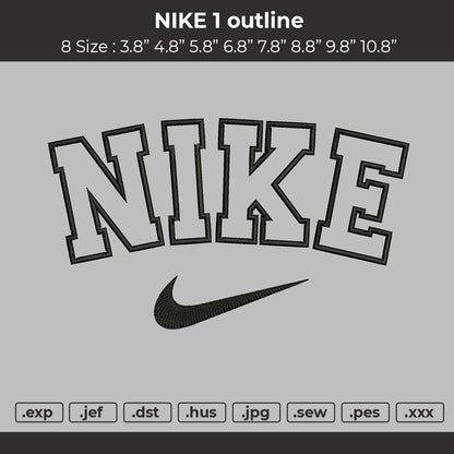 Nike 1 Outline Embroidery