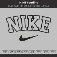 Nike 1 Outline Embroidery