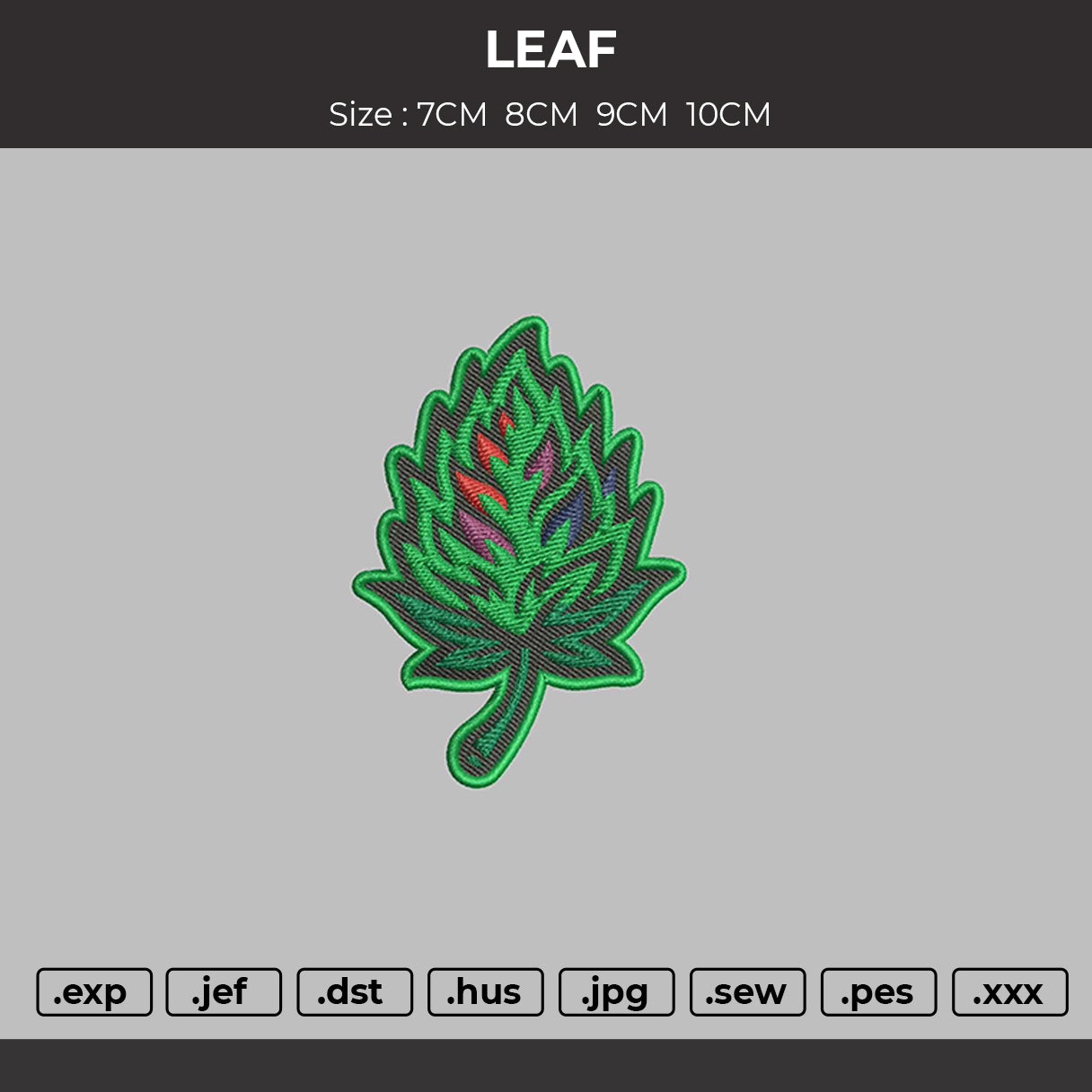 LEAF Embroidery files