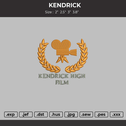 KENDRICK Embroidery File 4 sizes