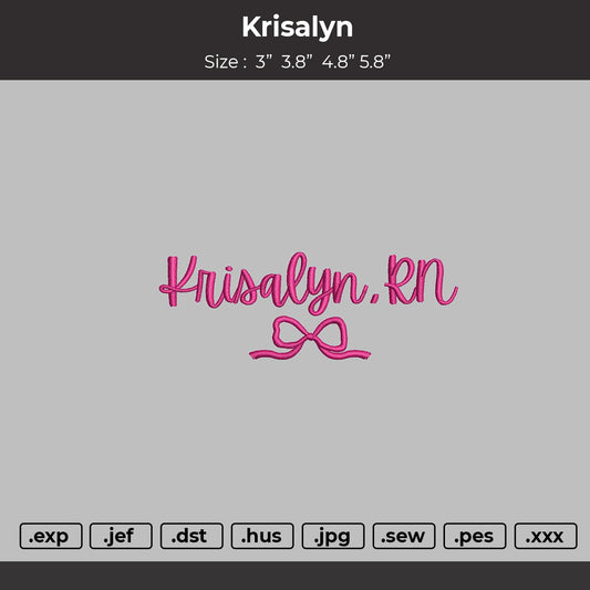 Krisalyn Embroidery Design File