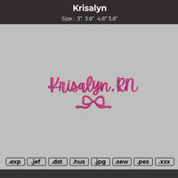 Krisalyn Embroidery Design File