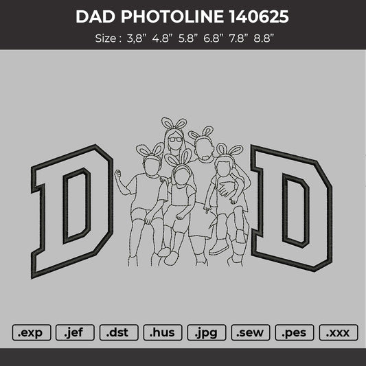 DAD PHOTOLINE 140625  Embroidery File 6 sizes