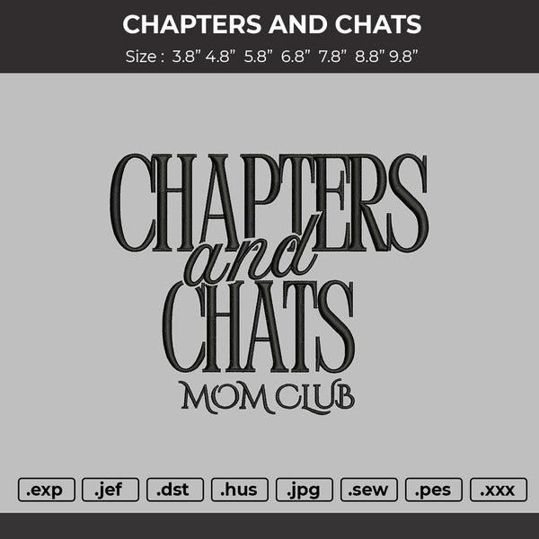 Chapter and chats Embroidery File