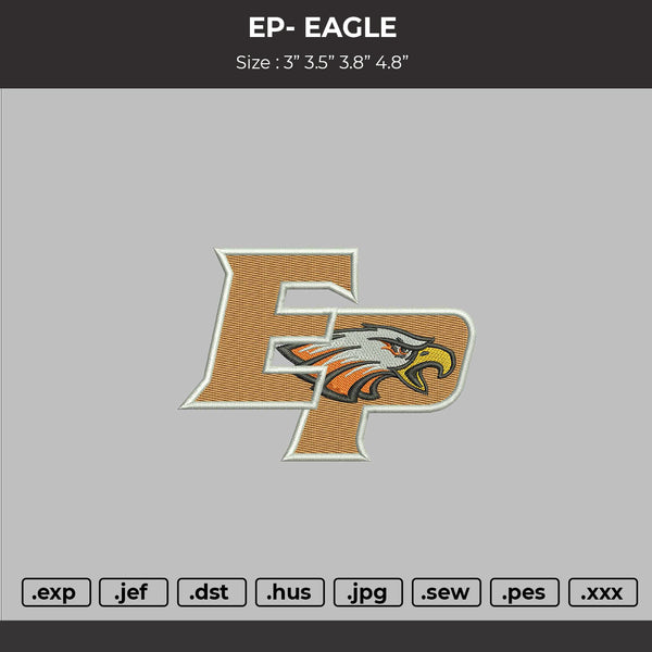 EP-EAGLE Embroidery File 4 sizes