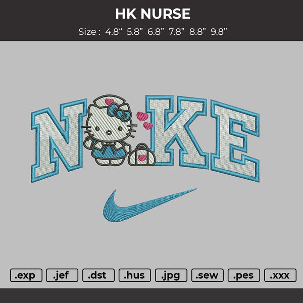 Nike Hk Nurse Embroidery File 6 sizes