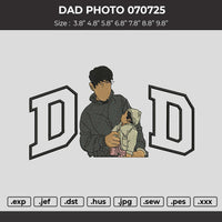 Dad Photo 070725 Embroidery File 6 sizes
