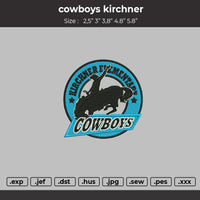 cowboys kirchner Embroidery File 6 sizes