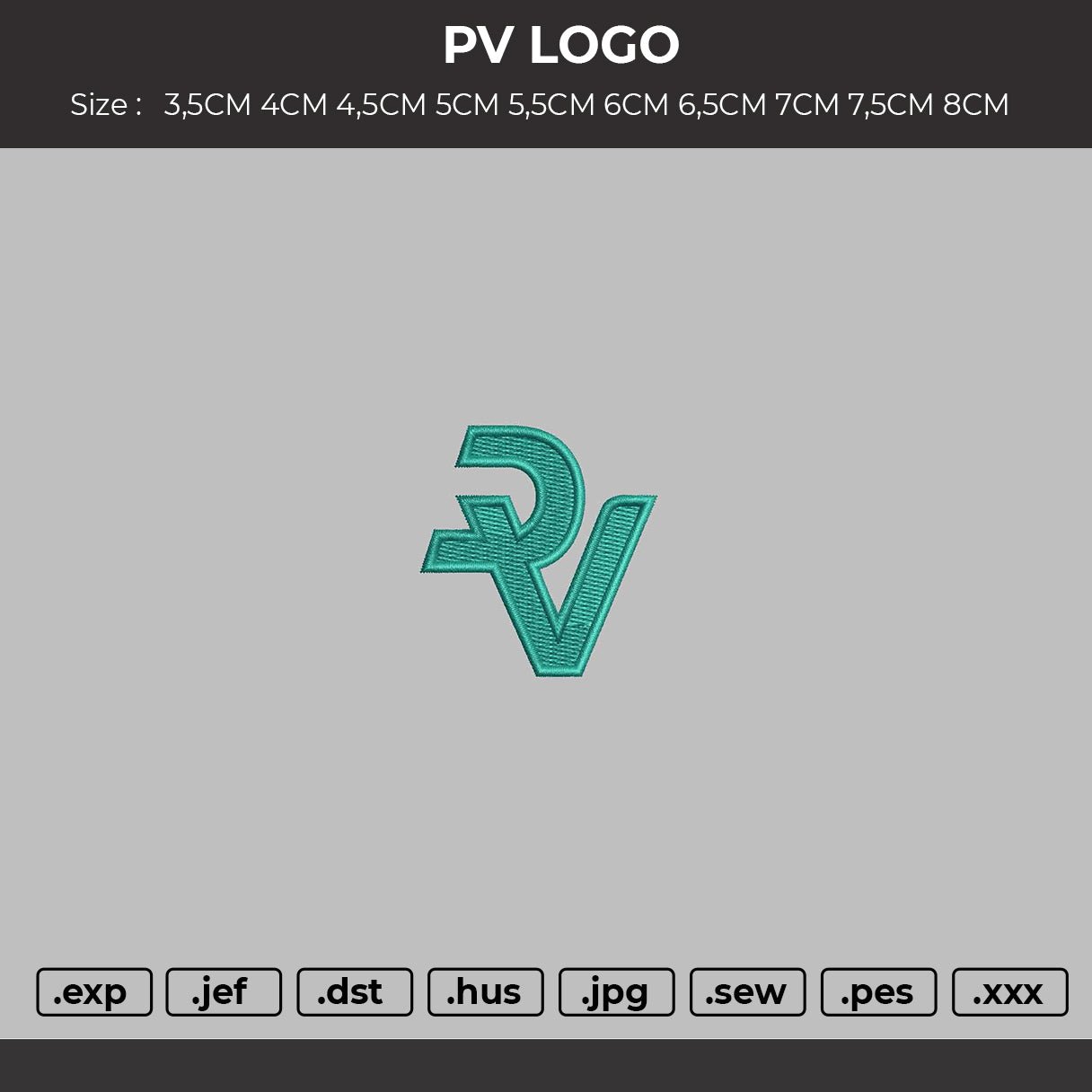 PV LOGO Embroidery File