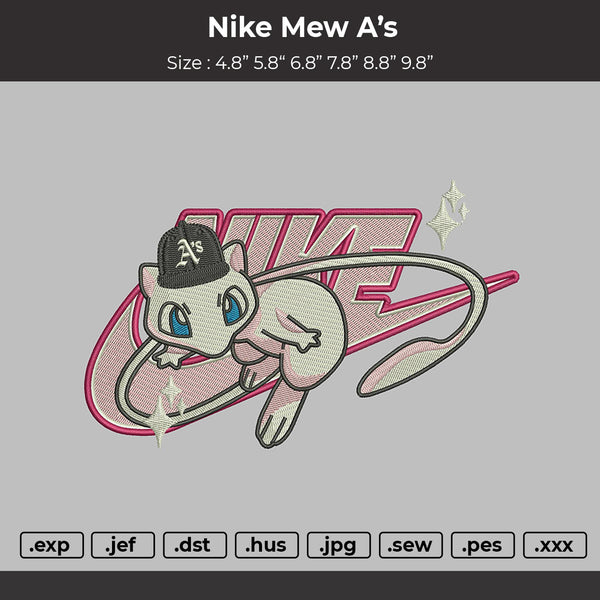 Nike Mew As Embroidery File 6 sizes