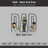 Dad Photo Best Dad ever  Embroidery File