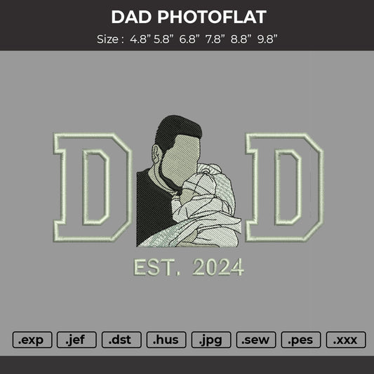 Dad Photo 2705 Embroidery File 6 sizes