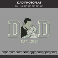 Dad Photo 2705 Embroidery File 6 sizes
