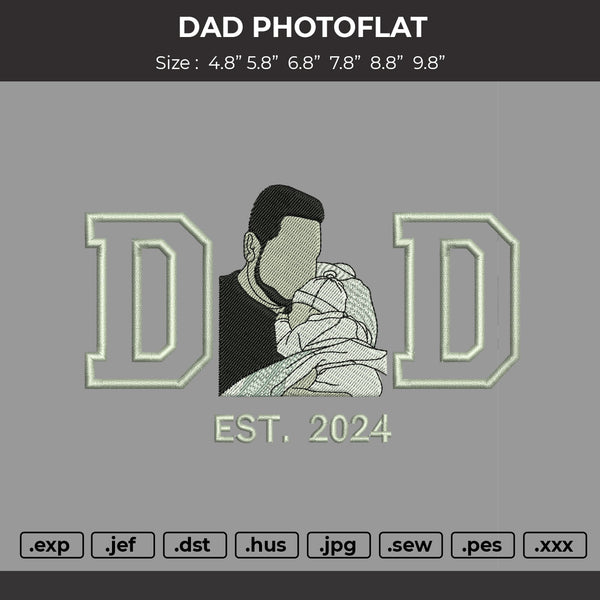 Dad Photo 2705 Embroidery File 6 sizes