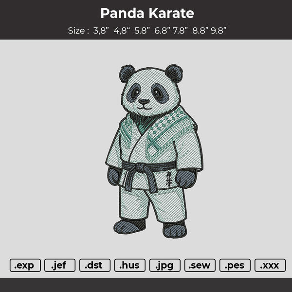 Panda2705 Embroidery File 6 sizes