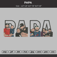 Papa Photo 200525 Embroidery File
