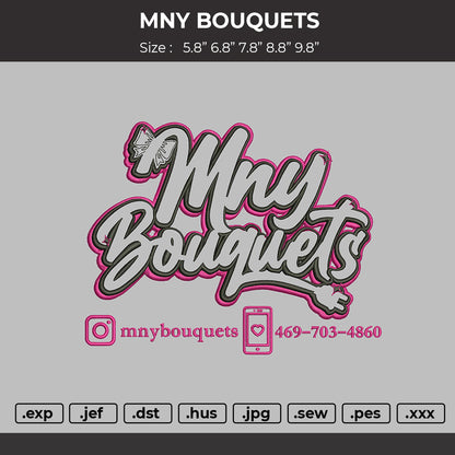 Mnytext Applique Embroidery File 6 sizes