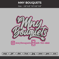 Mnytext Applique Embroidery File 6 sizes