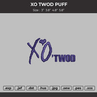 XO TWOD PUFF Embroidery Files