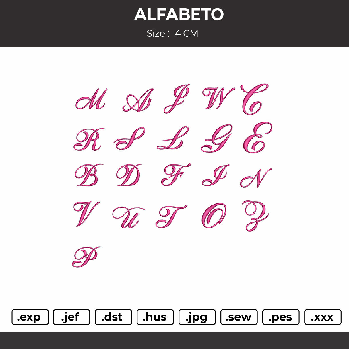 ALFABETO Embroidery File