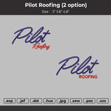 Pilot Roofing Embroidery File Design