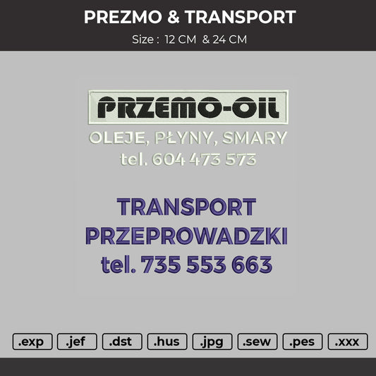 Prezmo &  Transport Embroidery File