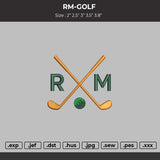 RM_GOLF  Embroidery File 4 sizes