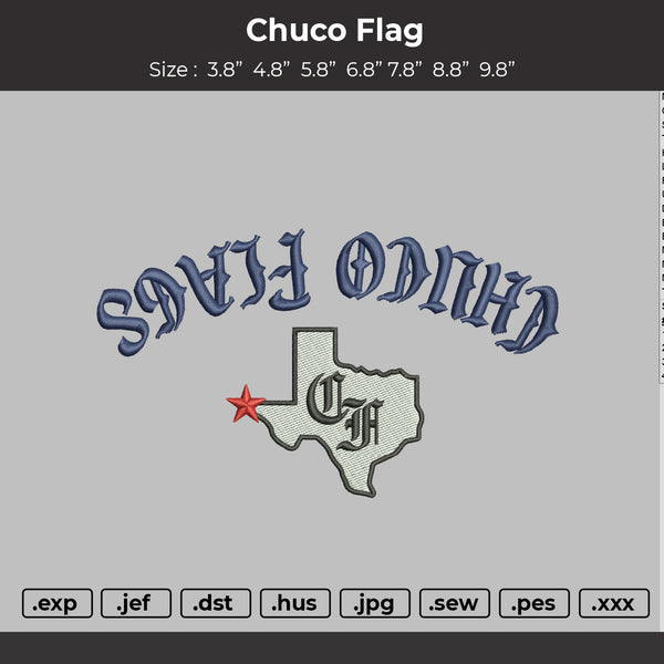 Chuco Flag Embroidery File