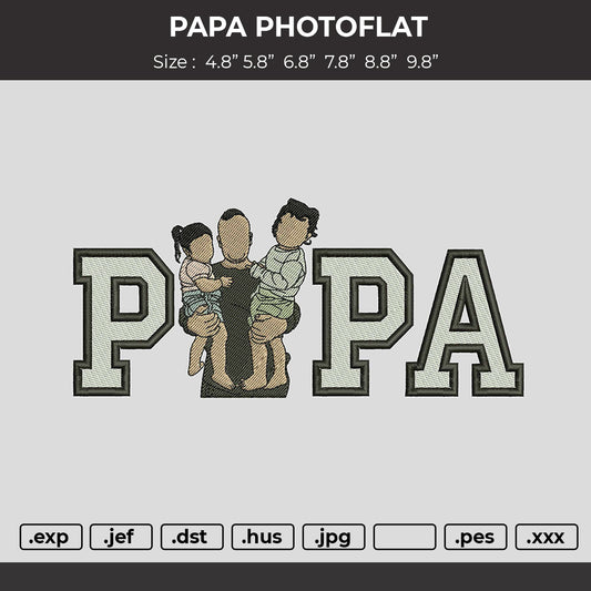 Dad Photo 2505d Embroidery File 6 sizes