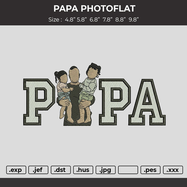 Dad Photo 2505d Embroidery File 6 sizes