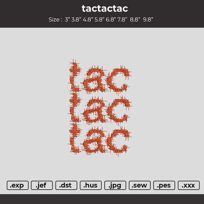 tac tac tac Embroidery File