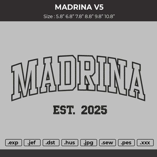 Mandrinatext V5 Embroidery File 6 sizes