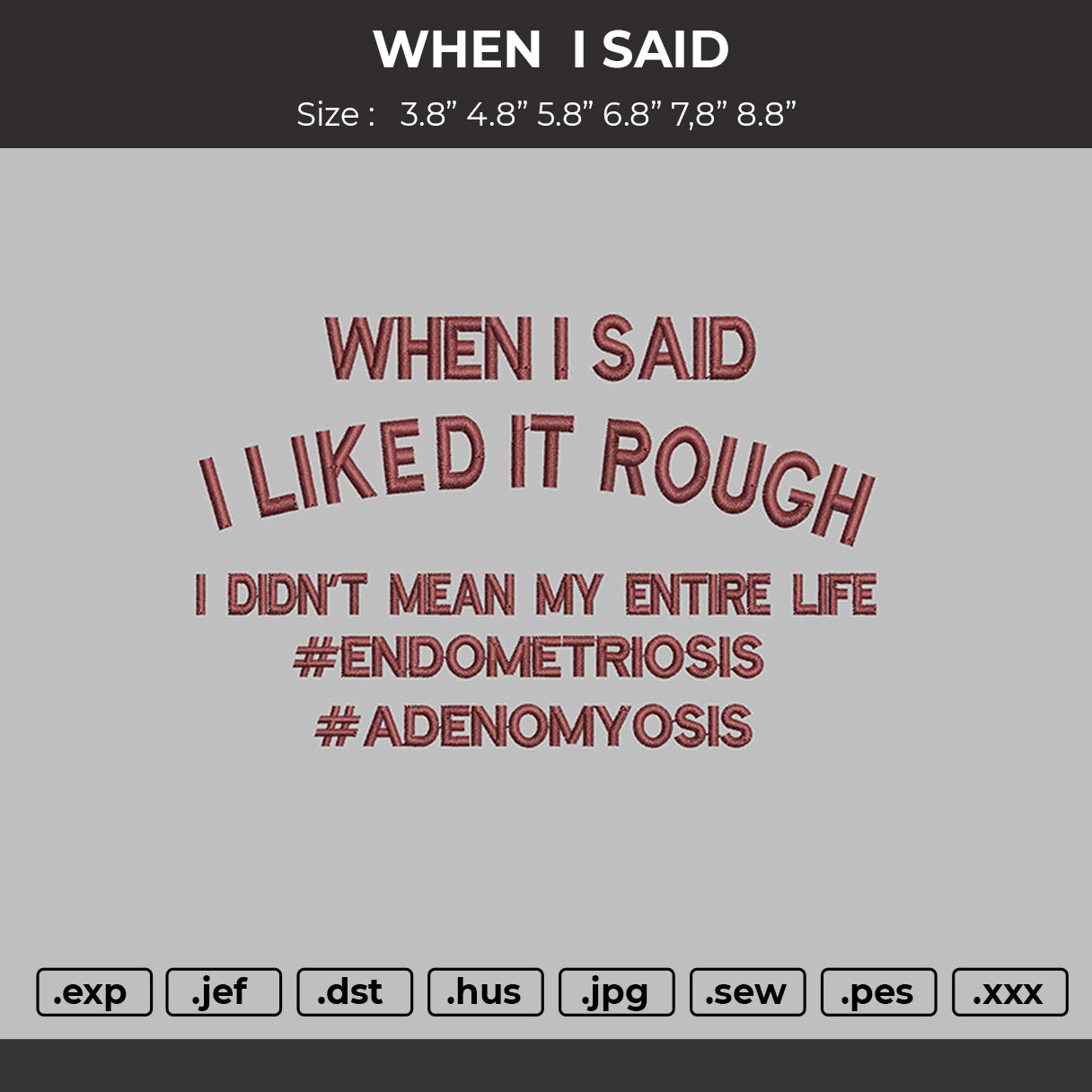 When I Said