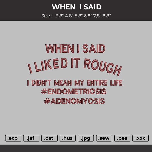 When I Said