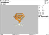 Terminus Embroidery File 6 sizes