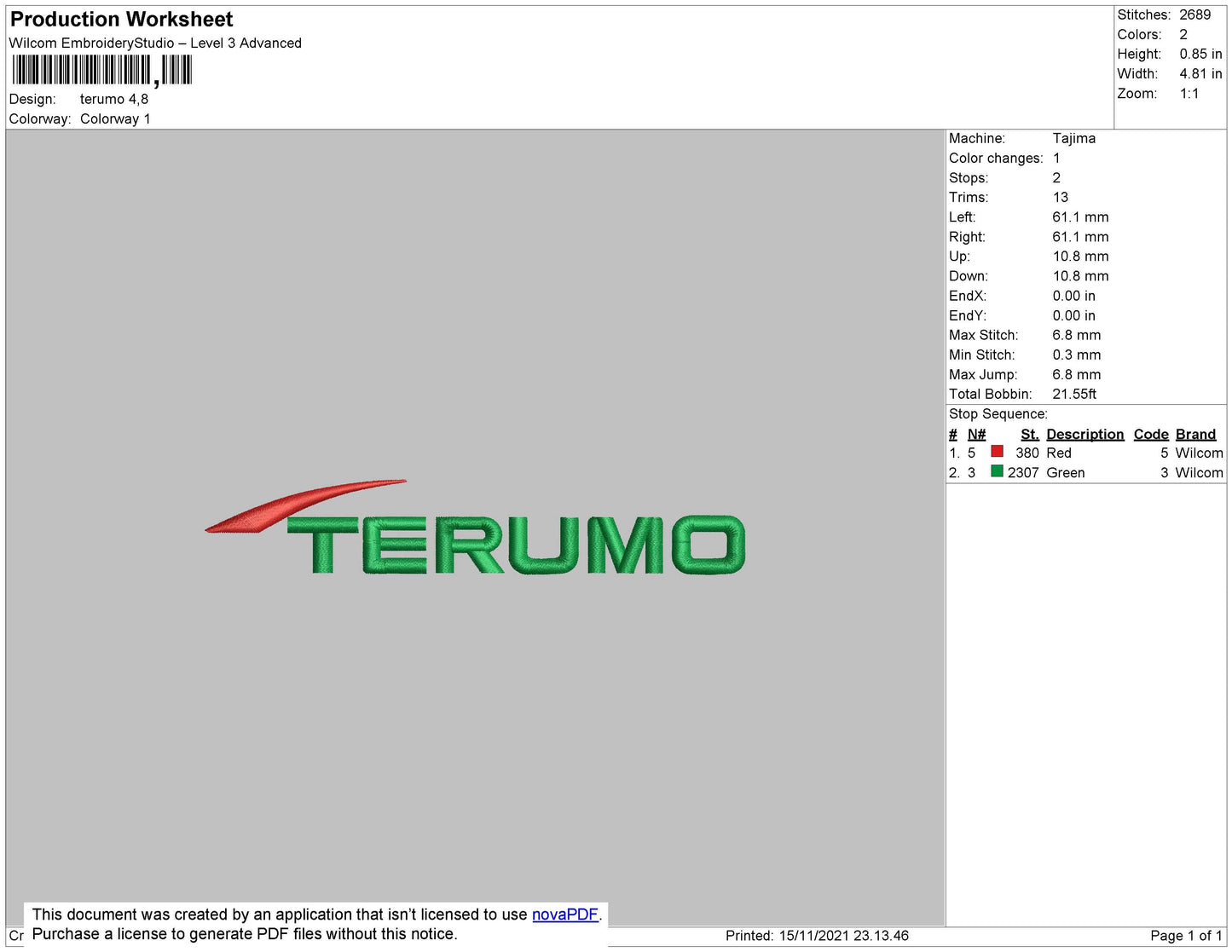 Terumo Embroidery Filer 4 size