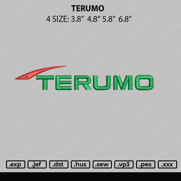 Terumo Embroidery File 4 size