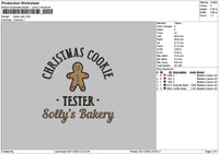 Baker Taster Text 01 Embroidery File 6 sizes