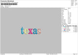 Texascolors Embroidery File 6 sizes