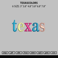 Texascolors Embroidery File 6 sizes