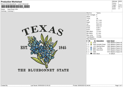 Flowers 0605 Embroidery File 6 sizes