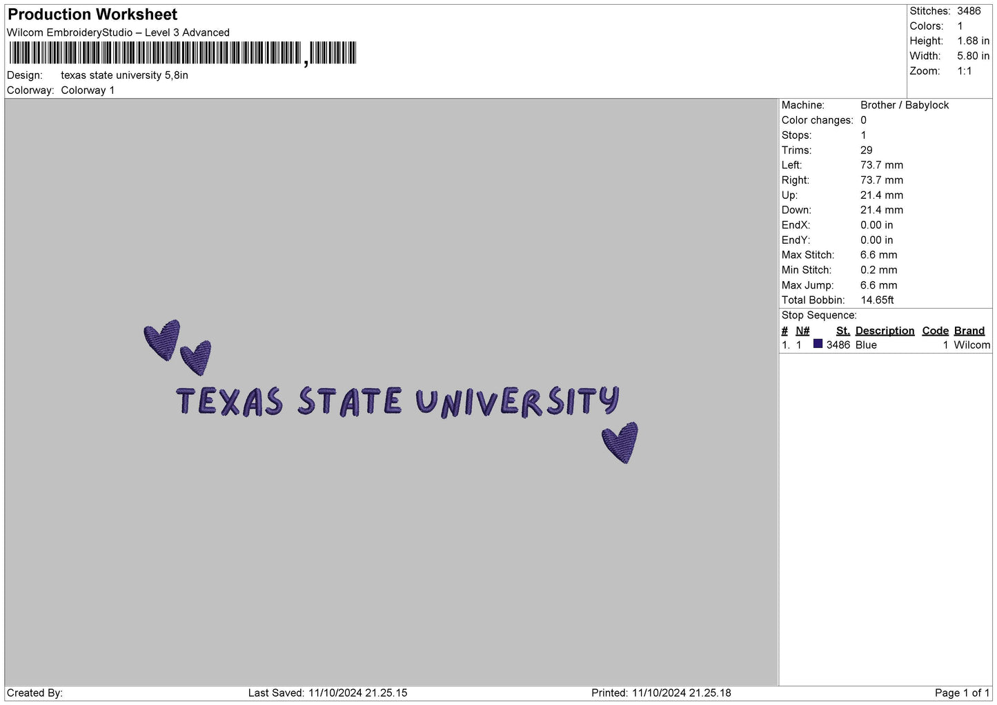Texastext 02 Emboridery File 6 sizes