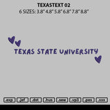 Texastext 02 Emboridery File 6 sizes